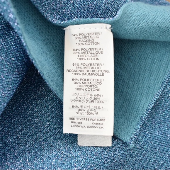 J. CREW Blue Metallic Pullover Crew Neck Sweater - Picture 7 of 7